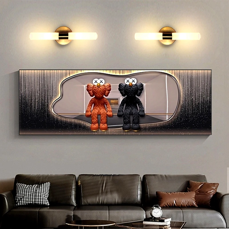 Modern Decorative Wall Lamp Black/Gold Room Fixture Used For Background Wall Mirrors Corridor Staircase Bedhead LED Wall Light