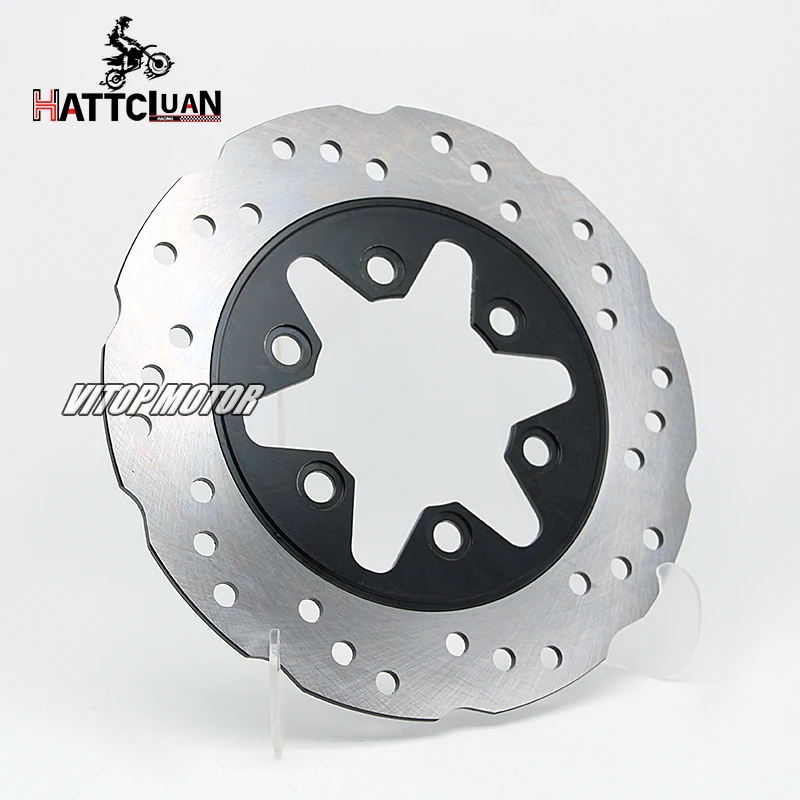 HATTCLUAN motocicleta 6 agujeros 220mm discos de freno trasero Rotor de disco de freno para Kiden Moto KD150-F-G-H-J-L-Z