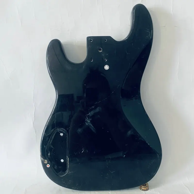 EB810 4 Strings Electric Bass Body Solid Wood for DIY Replace PB Pickups Right Hand Black Color