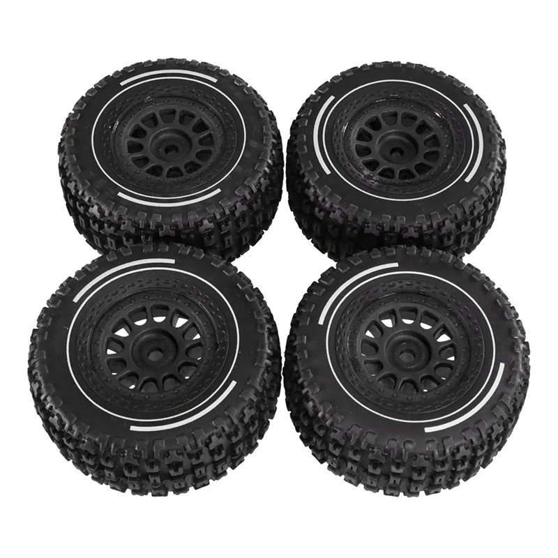 AC62-4Pcs 65Mm Rubber Tire Tyre 12Mm For 1/14 MJX 14301 14302 14303 RC Car Upgrade Parts Accessories