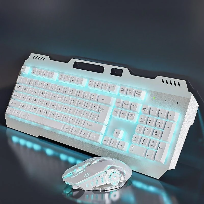 

Mechanical felt keyboard and mouse set with colorful light
