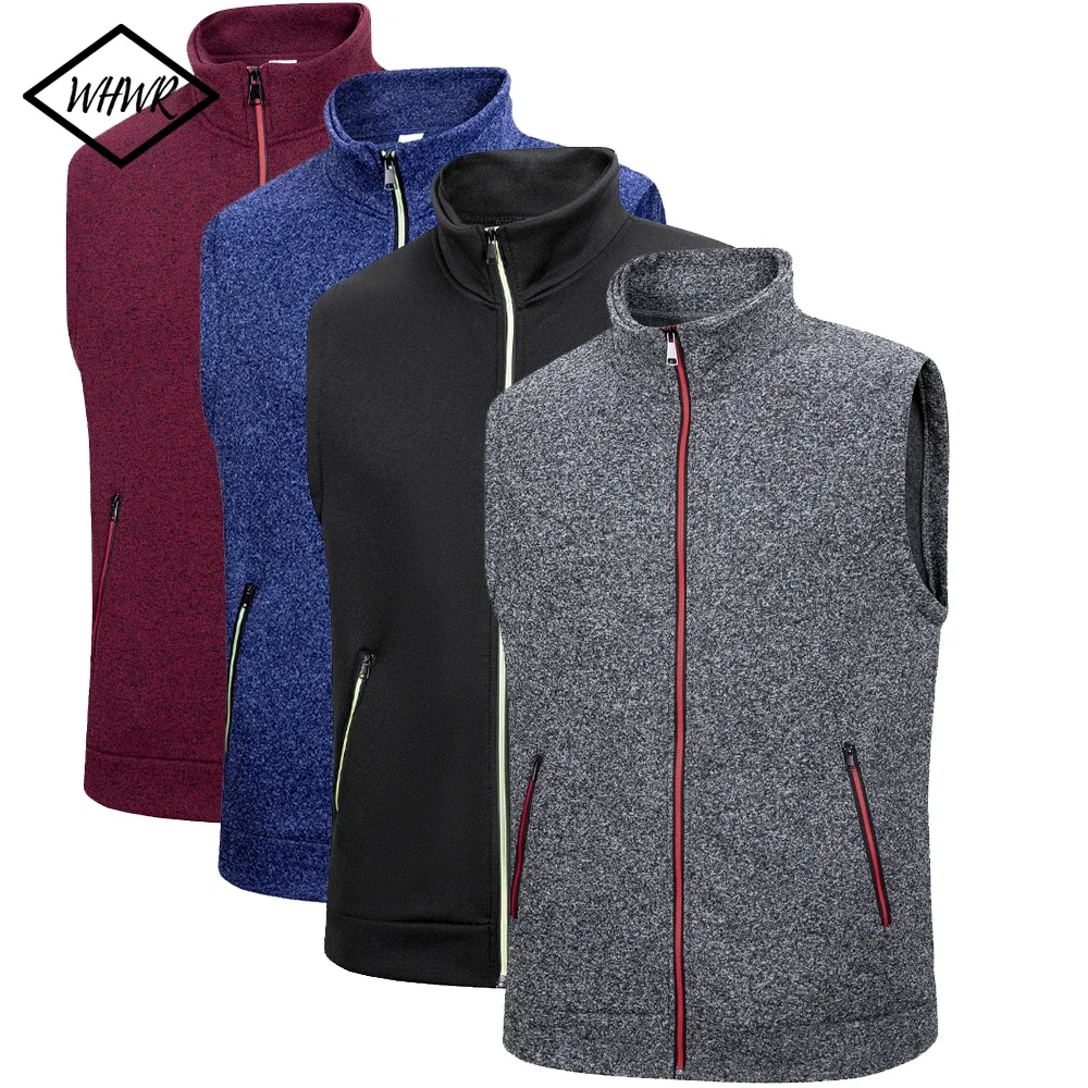 

Men's Yarn Knitted Sweater Vest Lightweight Zipper Sleeveless Vintage Outerwear Outdoor Athletic Tops Streetwear Men's Clothing