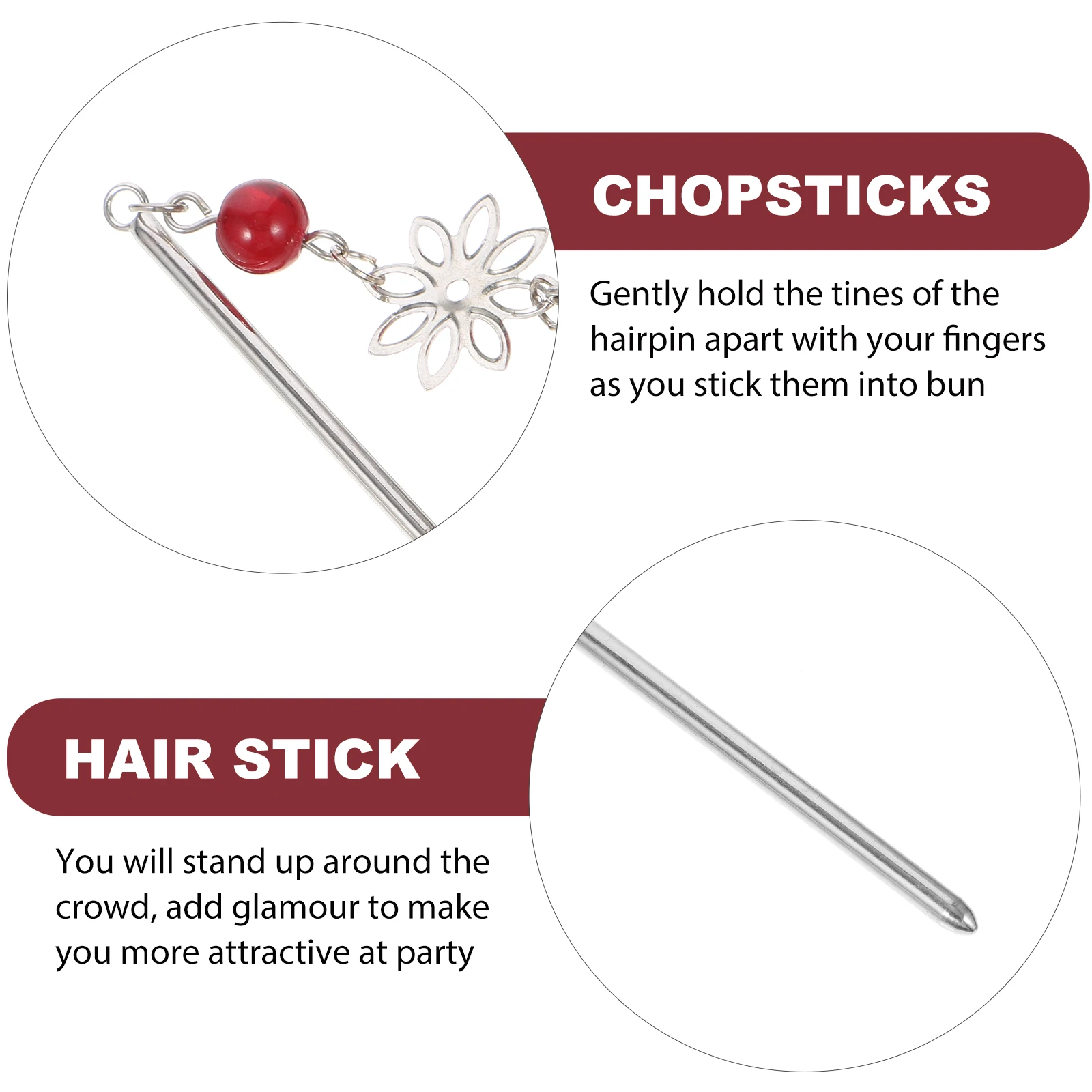 

Hairpin Girls Fancy Japanese Style Pins for Party Wedding Cosplay Costume Hanfu Sticks Long Hair Bun