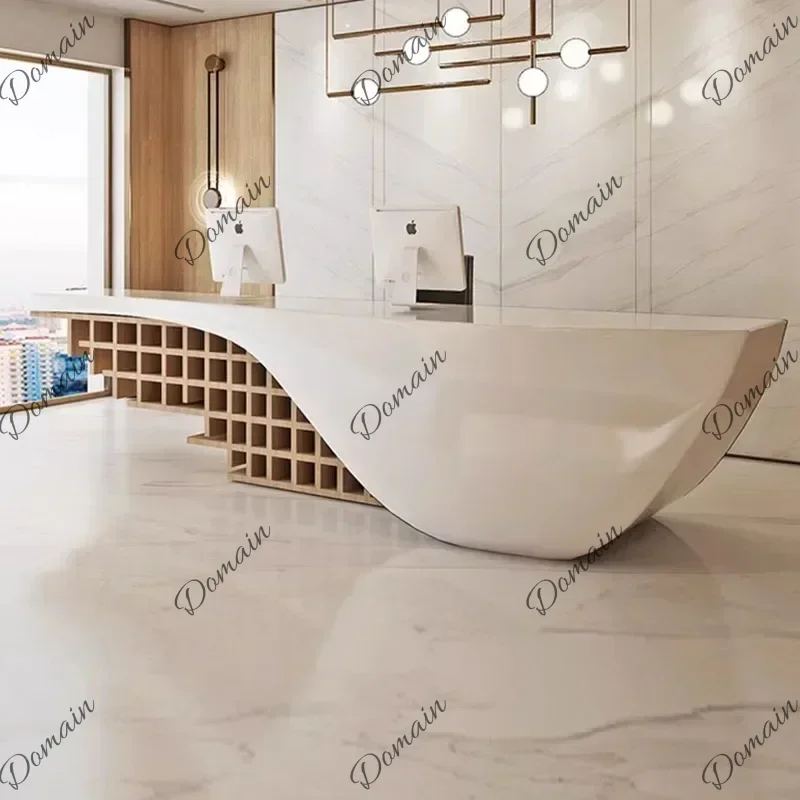 46X Organizers Hairdressing Reception Aesthetic Counter Minimalist Church Pulpito Professional Design Cash Simple Trendy Furnitu
