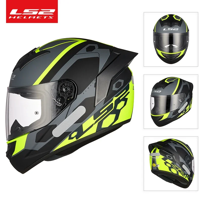 

LS2 FF352 Motorcycle Full Helmet 3C Big Dock Helmet Bluetooth Four Seasons Breathable Men's and Women's Big Tail Electric Summer