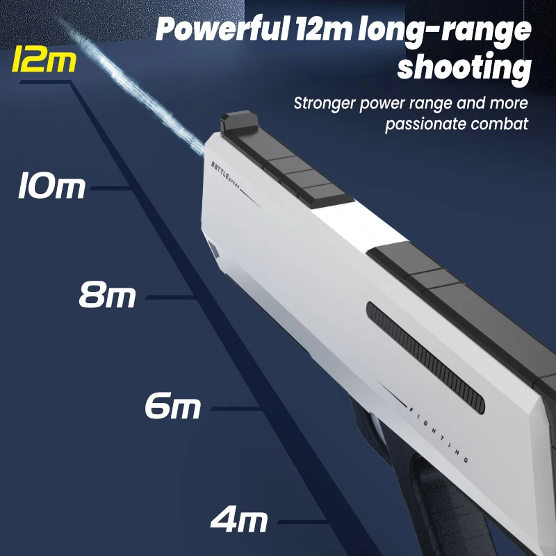 2024 nowy elektryczny pistolet na wodę w pełni automatyczny wchłaniająca wodę i potężny Spray duży czarny pistolet na wodę dla dzieci
