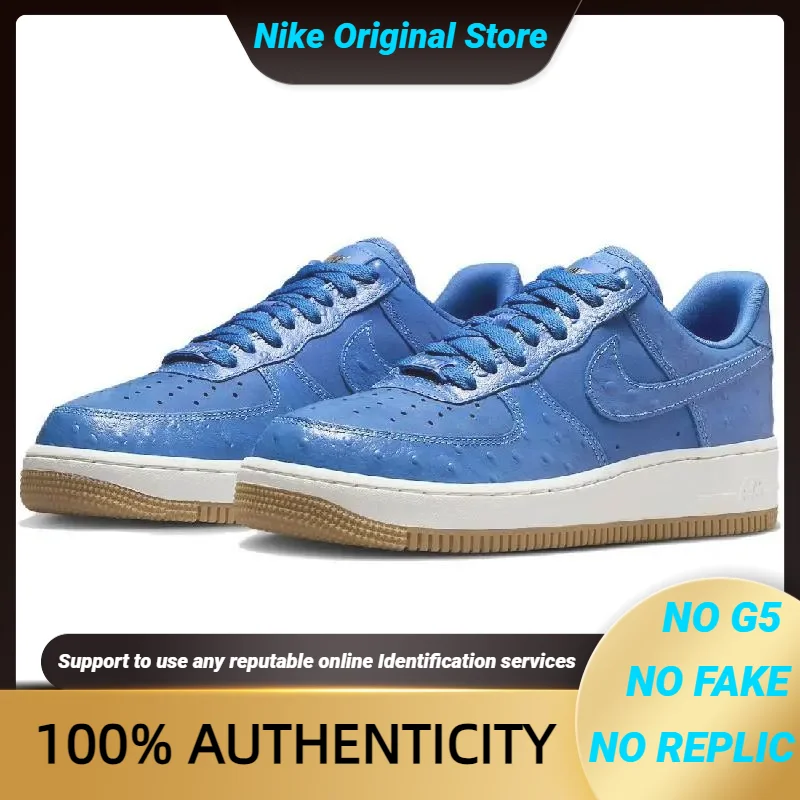 

Женские голубые Страусиные кроссовки Nike Air Force 1 Low '07 LX