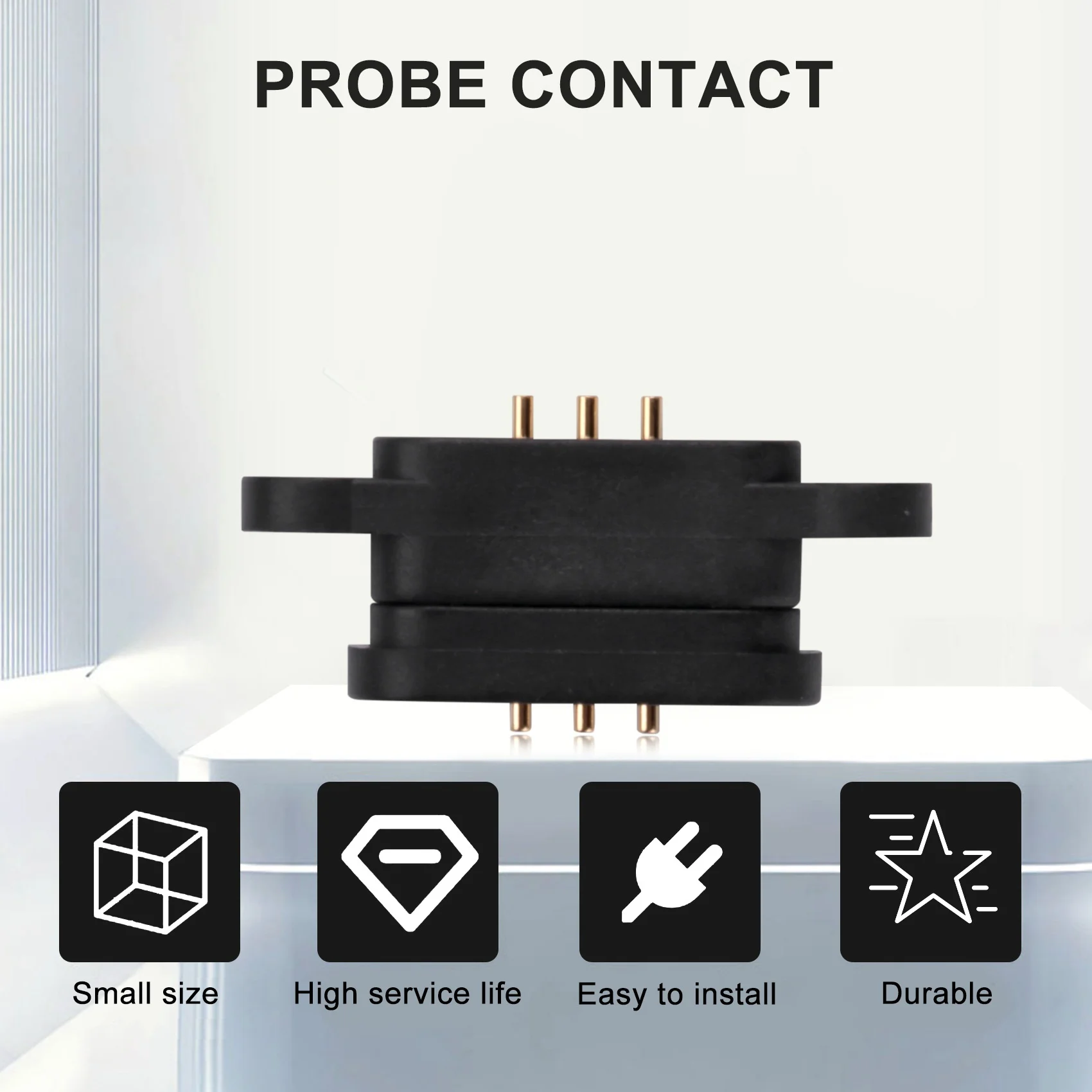 5 Pairs Spring Loaded Magnetic Pogo Pin Connector 3 Positions Magnets Pitch 2.3MM Through Holes Male Female Probe-ELEC