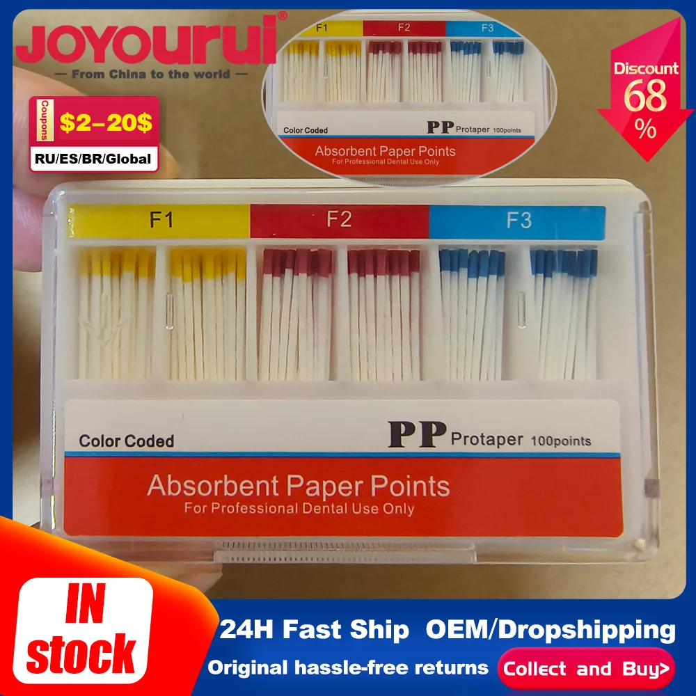

F1 Dental Absorbent Paper Point Gutta Percha Points Paper Tips Cone Endodontics 02/04/06 Guttahanger Dentistry Clinic Materials