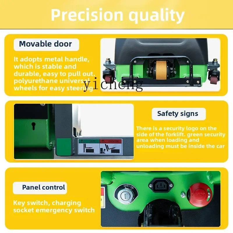 TQH convenient truck-mounted forklift, climbing truck, semi-electric stacker, climbing truck, stacking truck loading  unloading