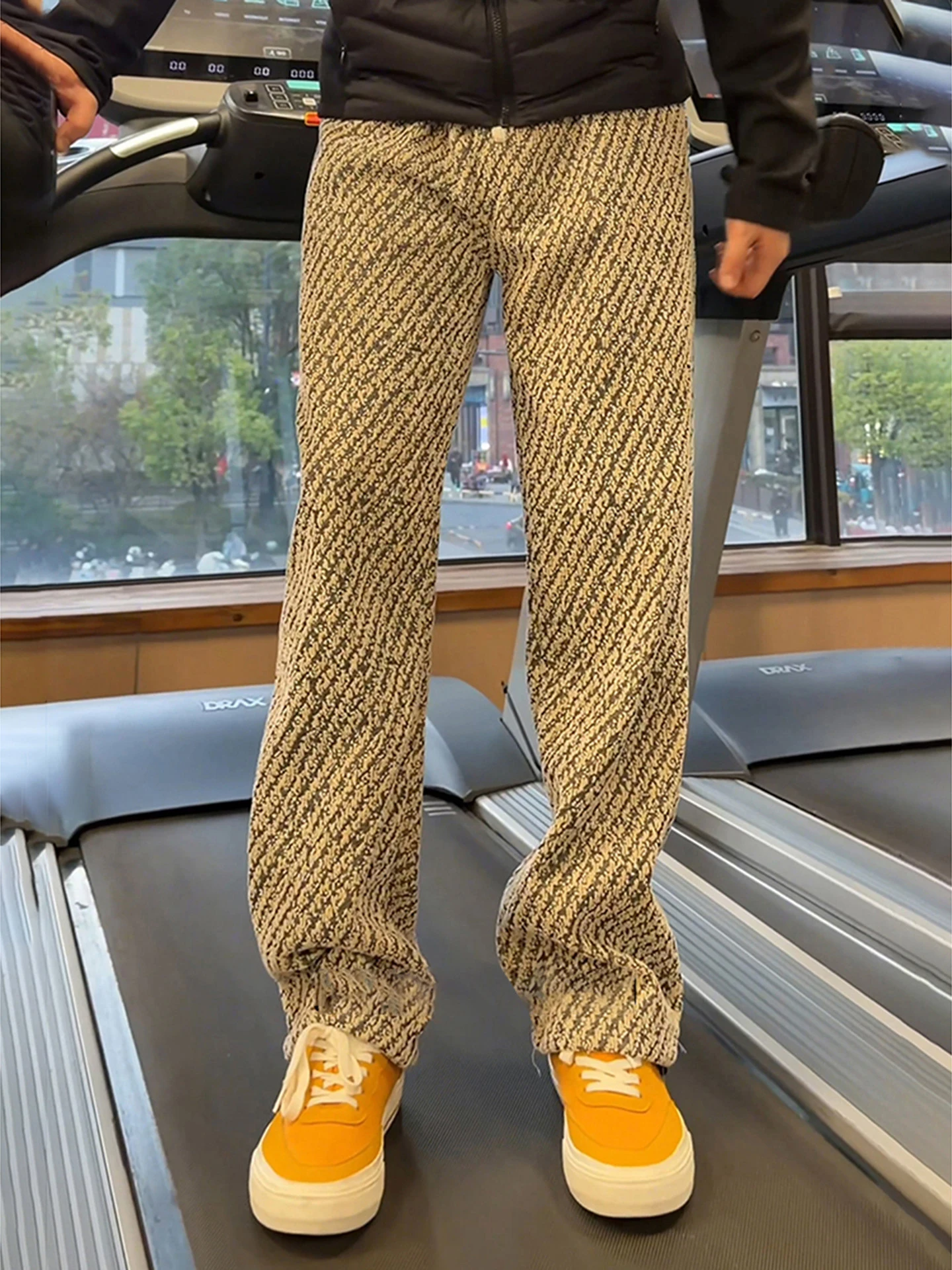 

Мужские шерстяные брюки цвета хаки, осенне-зимние повседневные брюки с прямыми штанинами на подкладке, тяжелые брюки Du American Sle Fitn