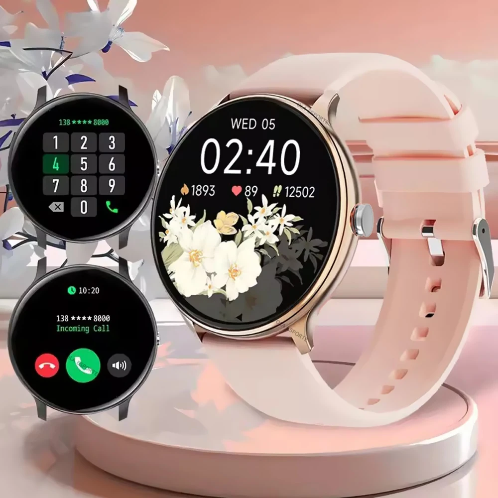 2025 جديد إمرأة SmartWatch بلوتوث دعوة سيدة الساعات الرياضية مقاوم للماء معدل ضربات القلب مراقبة النوم ساعة ذكية النساء الهدايا الحاضر #1