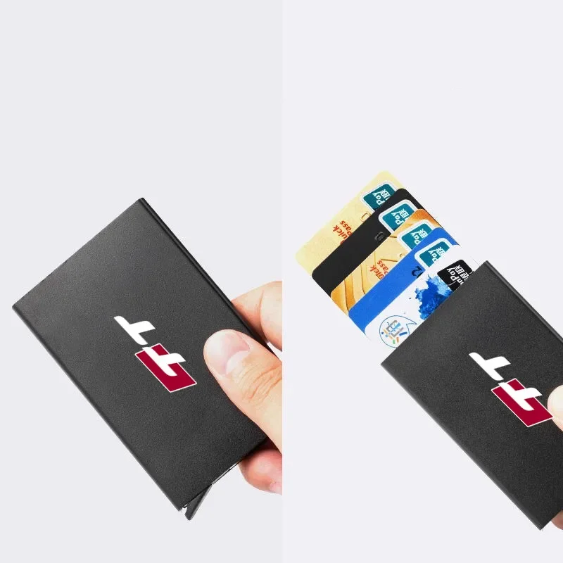 Automatic Metal Anti-theft Smart Wallet ID Card Credit Card Holder for Audi TT 8n 8j 8s mk1 mk2 mk3 Accessories Car Styling