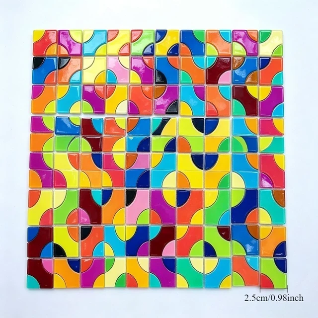 150g Pack Geometric Glass Mosaic Tiles for Artistic Decorations Handmade Garden Pot Decoration Soft Furnishing Creative Projects 3
