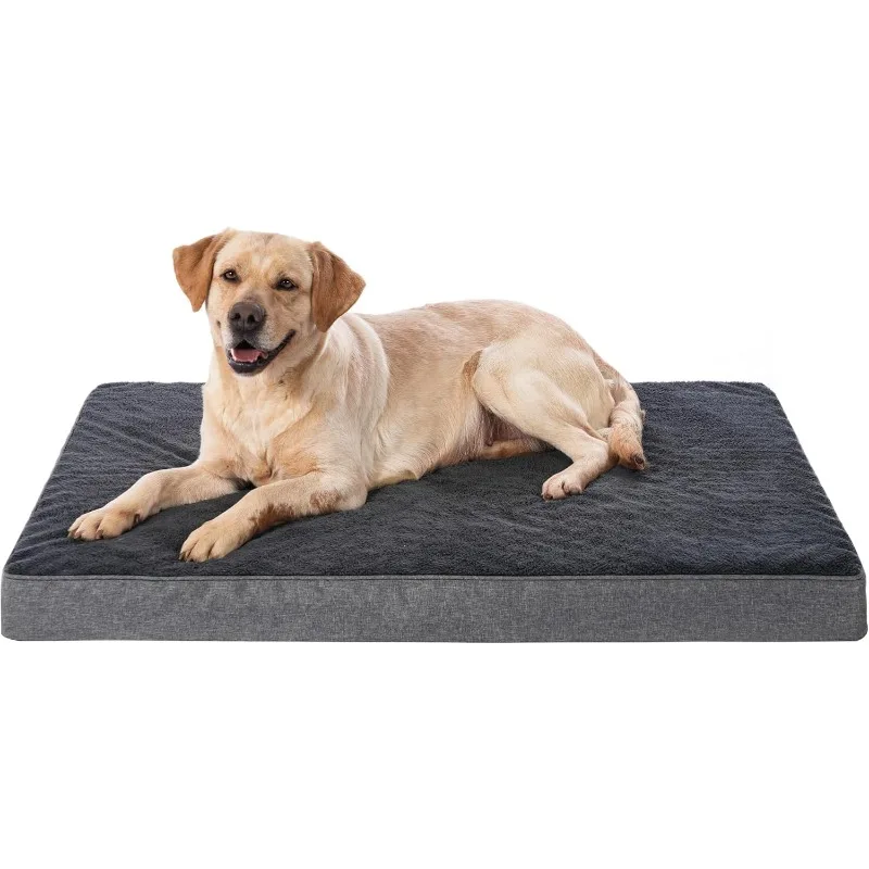 Orthopedic Waterproof Dog Bed for Large and Medium Dogs, Crate-Compatible with Washable Cover - Cozy Foam Dog Bed Support