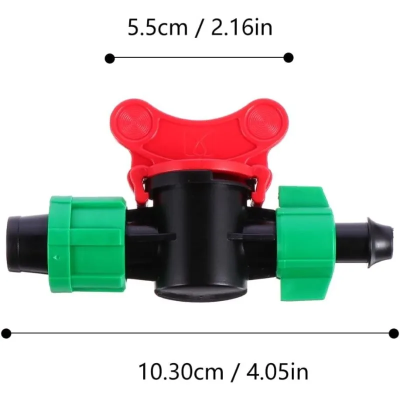 10PCS Drip Irrigation Switch Valves for 16mm Drip Tubing Barbed Locking Fitting Gate Valves Driper Irrigation Shut Off Valve