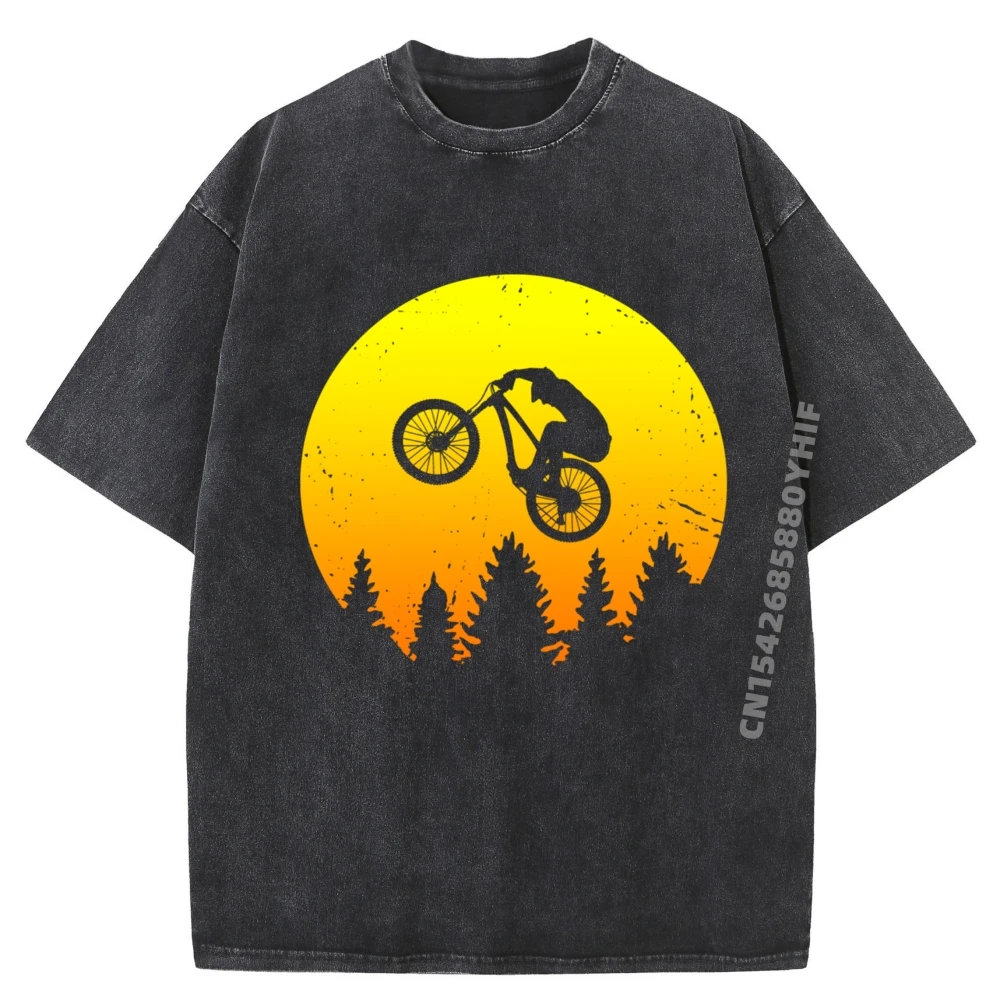 

Новейшая футболка с принтом для горного велосипеда, MTB, футболка с рисунком для горного велосипеда, мужская винтажная стираная футболка с коротким рукавом