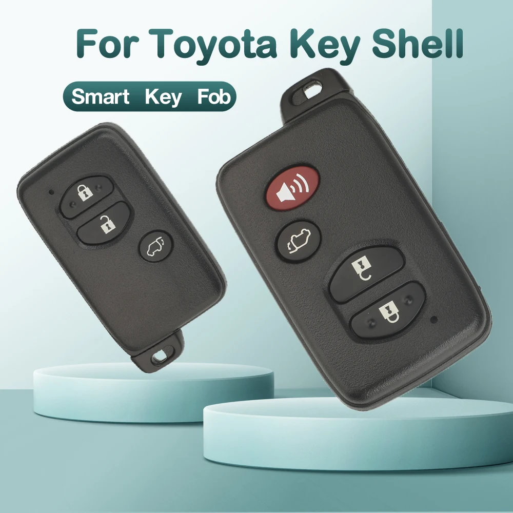 

Jingyuqin 3/4 кнопки умный дистанционный автомобильный ключ-брелок внедорожник для Toyota 4Runner Land Cruiser Prius 2010-2013 замена необрезанного лезвия