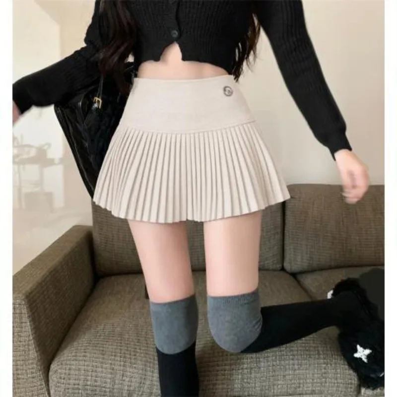 

Pleated Skirts Women Summer New Fluffy Mini Skirts Black White Skirt Sweet Kawaii High Waist A-line Skirt American Hot Harajuku