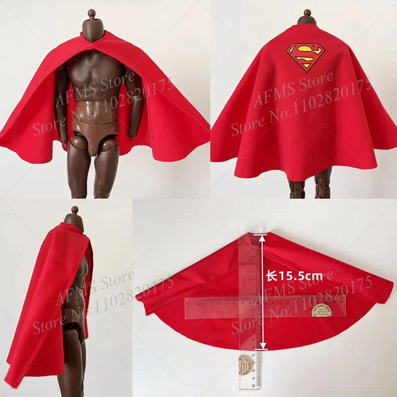 1/6 Scale Collectible Figure Cloak Superman Superhero Comic Heroes Cosplay Cape Clothes Fit 12Inch Action Figure Model Toys