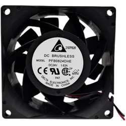 PFB0824DHE DC 24V 1.63a 9000rpm 132cfm 8038 80*80*38MM 8cm brand new delta axial cooling fan