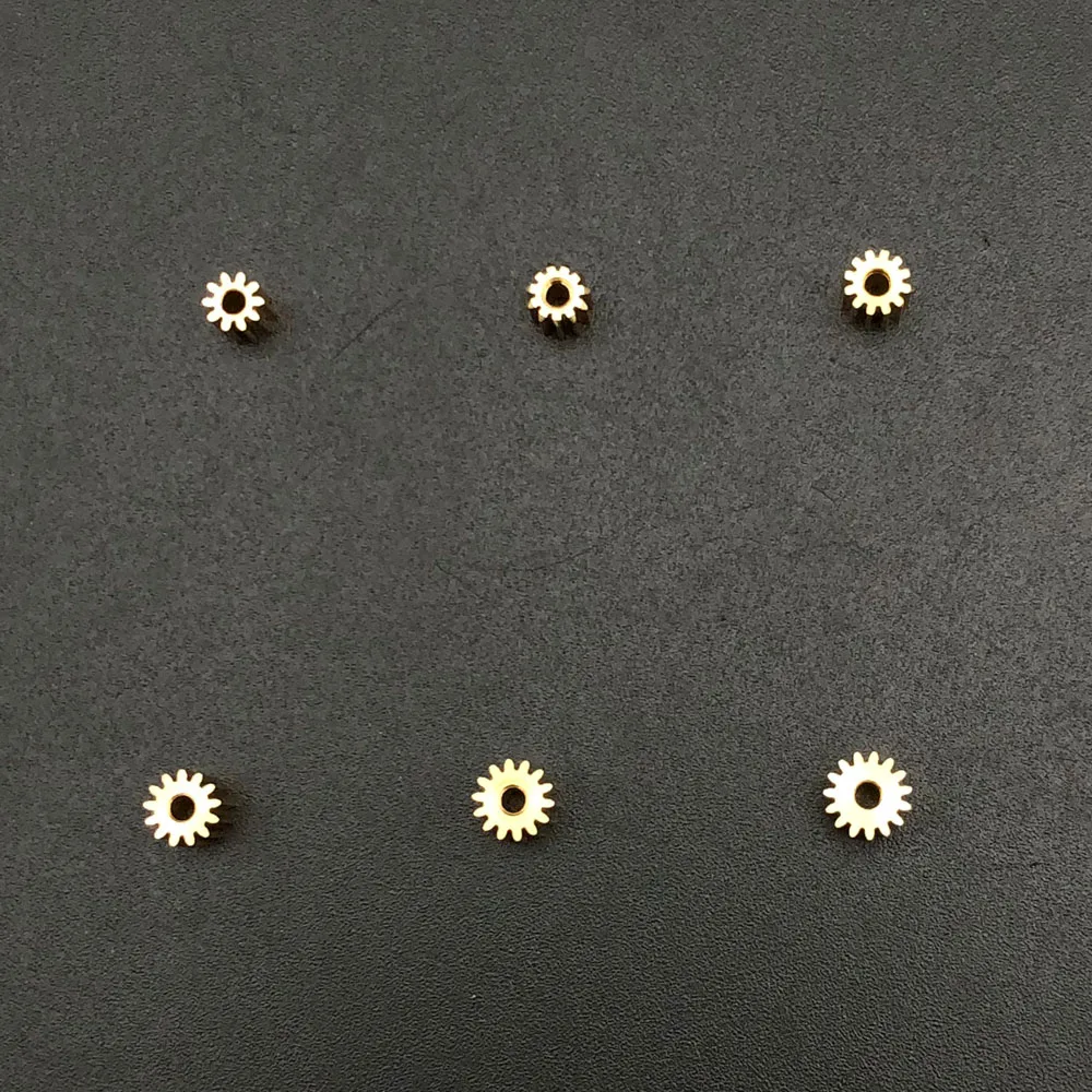 10Pcs/Lot 0.3M Small Brass Gear Spur Pinion 0.3 Modulus Bore Aperture 0.98MM 1.48MM 1.98MM 2.02MM 2.28MM 10/11/12/13/14/15 Teeth