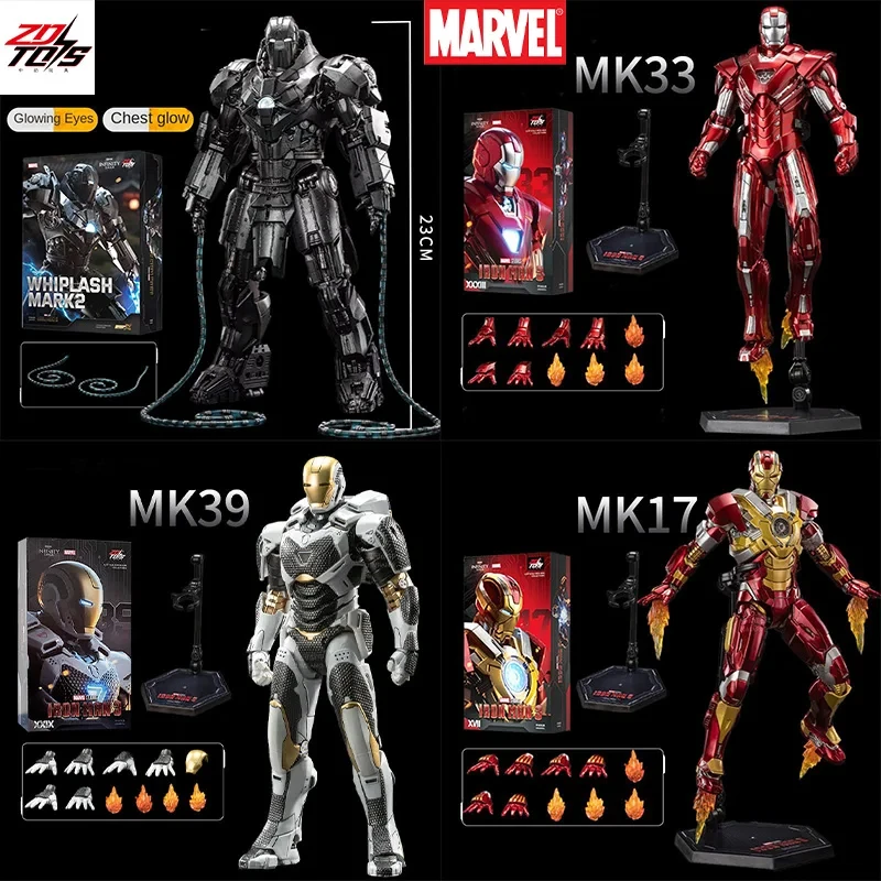 

[In-Stock] Zdtoys&marvel Iron Man Mk39 Mk33 Blacklash Spider-Man Ction Figure Model Toys Anime Christmas Gift