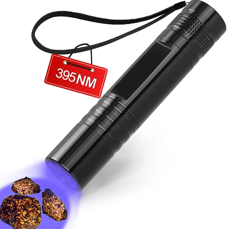 395nm UV Black Light,Pet Urine Detector UV Flashlight,Portable Ultraviolet Lamp,Scorpion,Stain Finding,Handheld Mini UV Torch