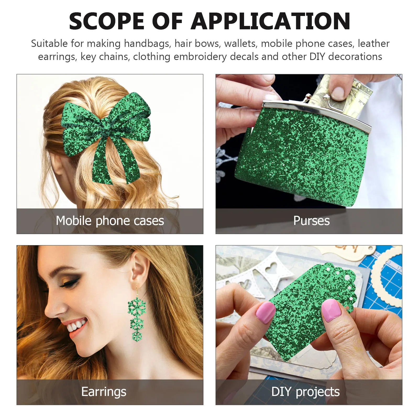 

Pu Sheet For Diy Crafts Glitter Faux Craft Making Material Sewing Fabric For Handmade Earrings Decorative Bags