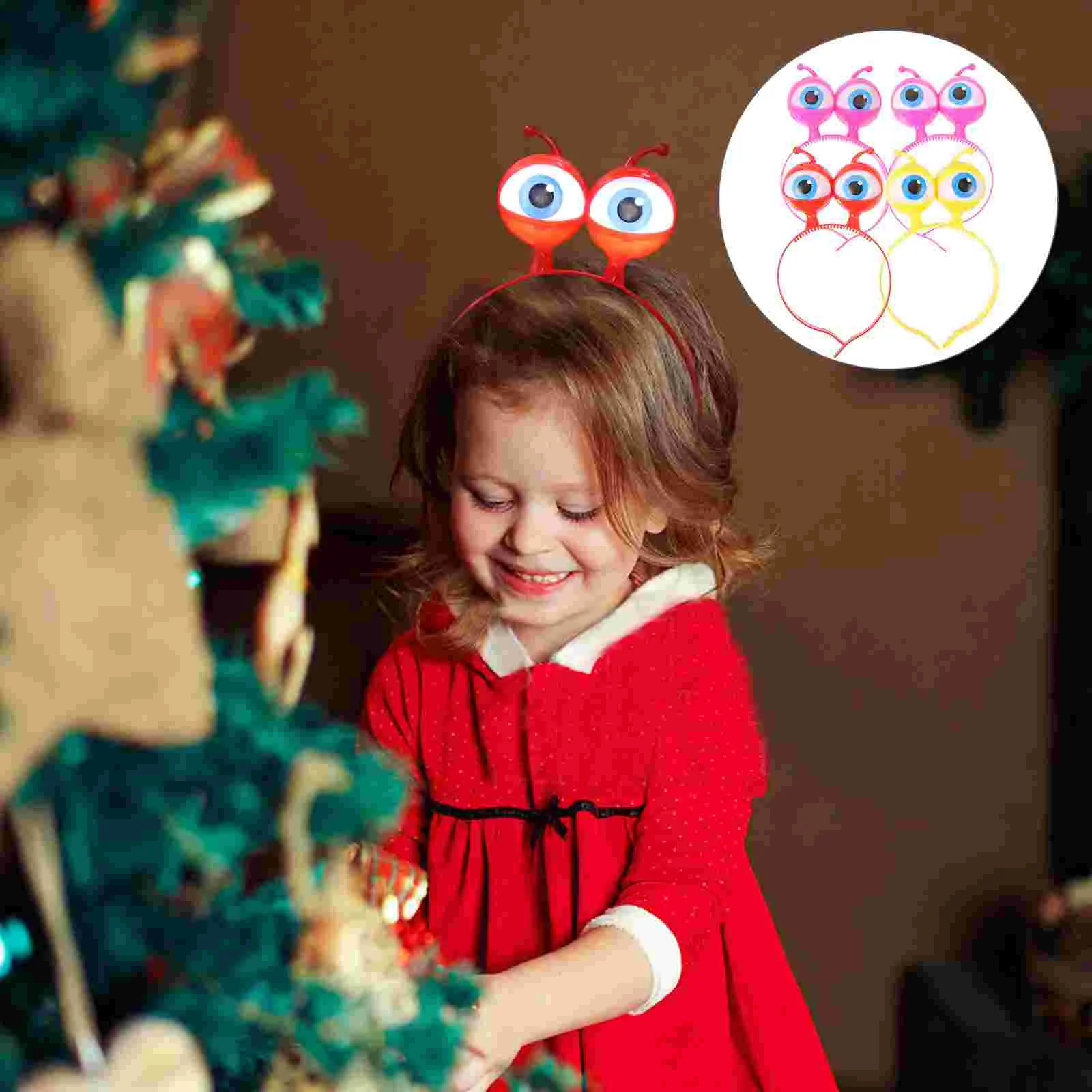 

LED Flashing Headband Glowing Eyeball Kids Toys Cartoon Hair Halloween Hoop Child