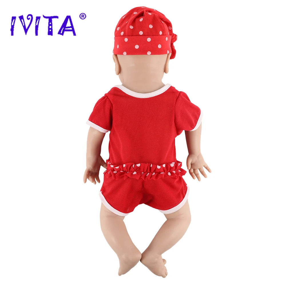 ตุ๊กตาซิลิโคน IVITA WG1514 ขนาด 18 นิ้ว น้ำหนัก 2980 กรัม ทำจากซิลิโคน 100% ตุ๊กตาเด็กแรกเกิดเหมือนจริงสำหรับเด็ก ของเล่นแฟชั่น ตุ๊กตาเหมือนจริง