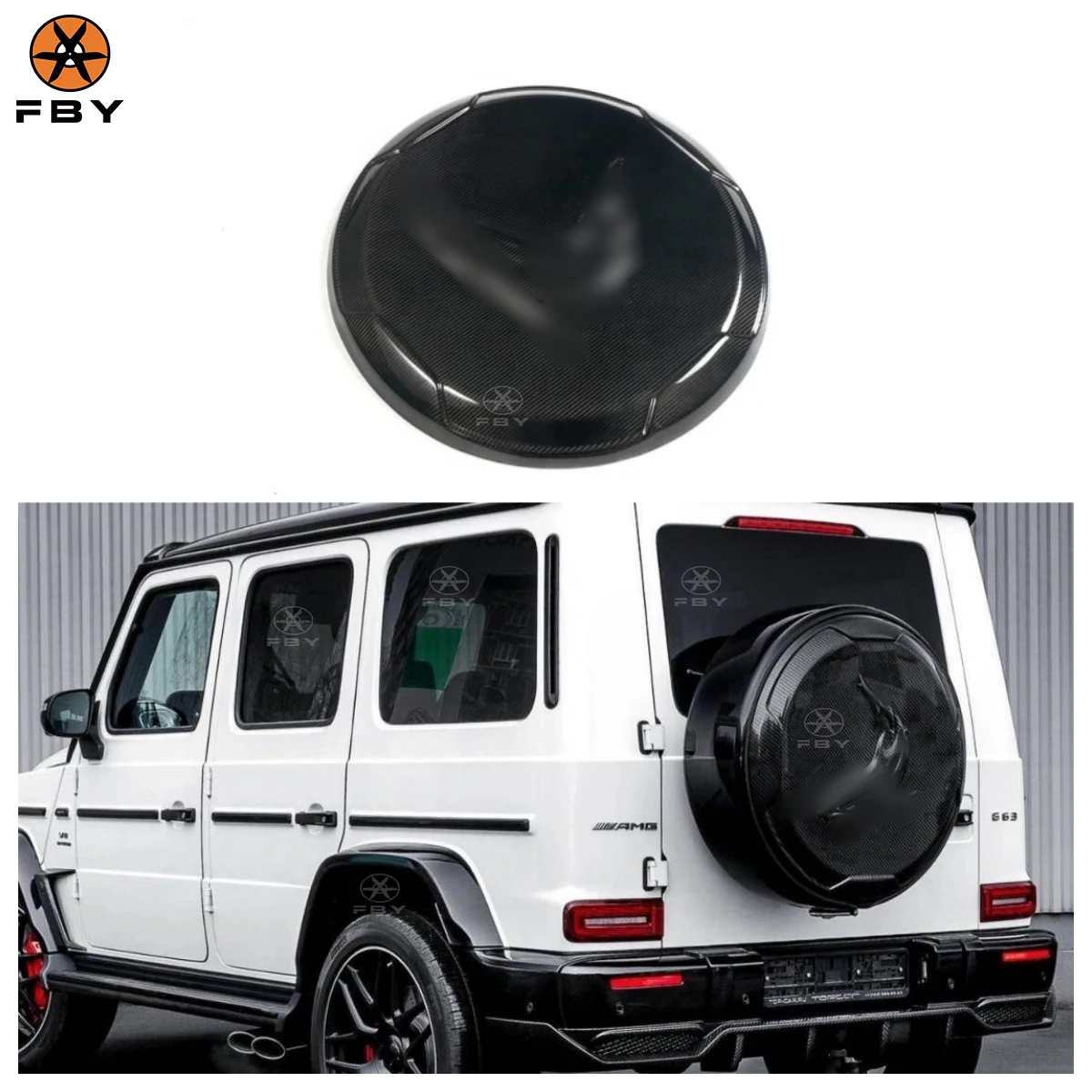 Cubierta de neumático de fibra seca de carbono estilo coche superior G63 G65 rueda de repuesto para Mercedess-Benzs Clase G W464