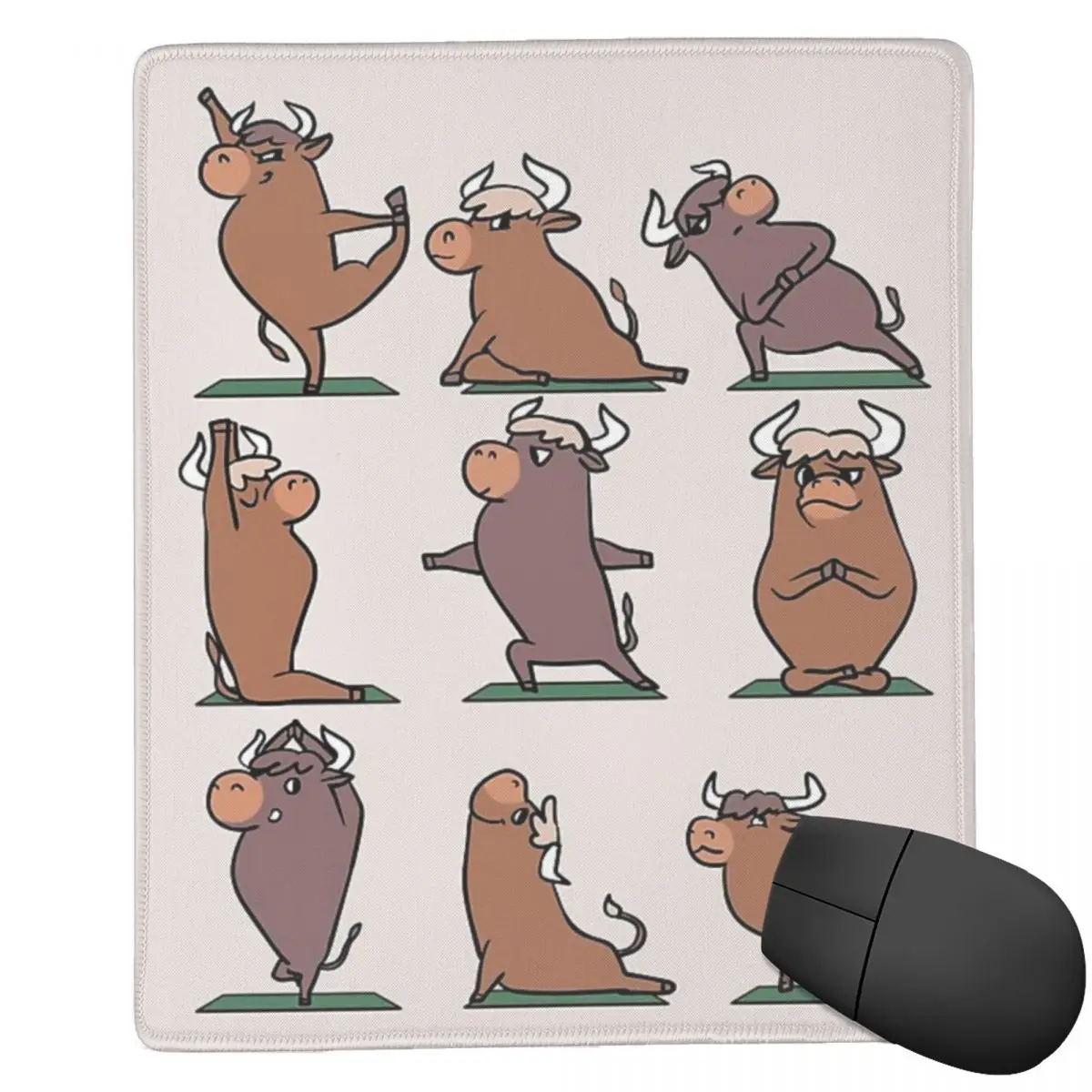 Tapis de souris Ox Yoga 7x9, dimensions 22x18 cm, tapis pour clavier et souris, idéal pour les joueurs, pour ordinateur portable, tapis de bureau, accessoires de bureau, tapis de table.