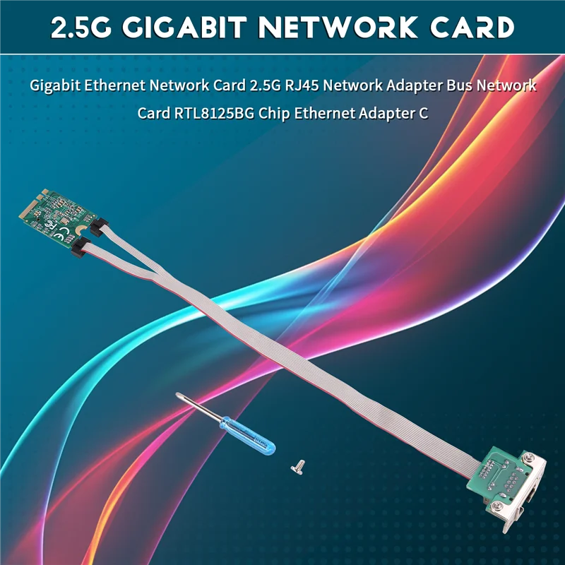ABGN جيجابت إيثرنت بطاقة الشبكة 2.5G RJ45 محول الشبكة حافلة بطاقة الشبكة RTL8125BG رقاقة محول إيثرنت M.2 A + E/Bent Pin