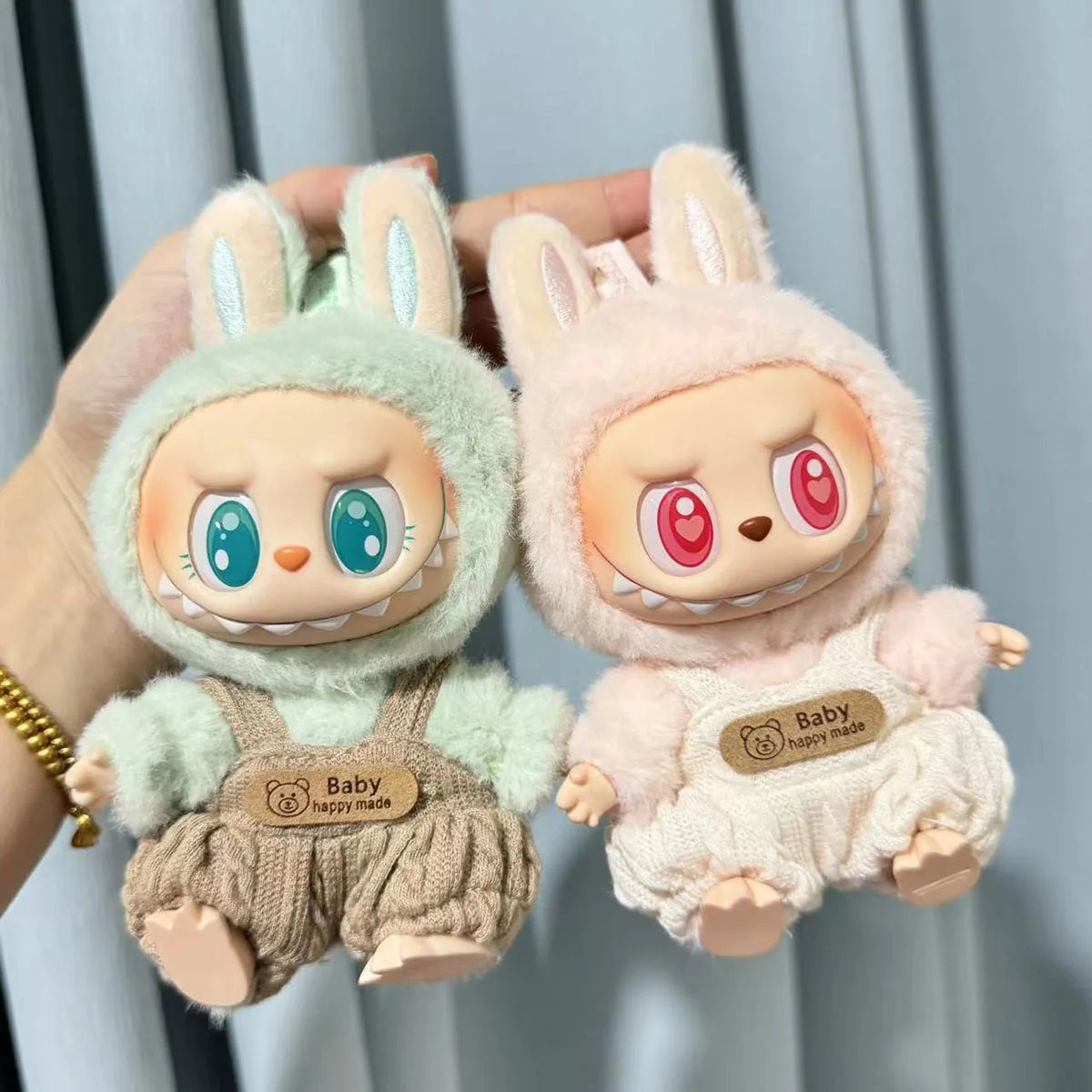 لملابس دمية لابوبو مجموعة إكسسوارات V2 V1 بذلة الدب البني فقاعة وزرة فتاة هدية