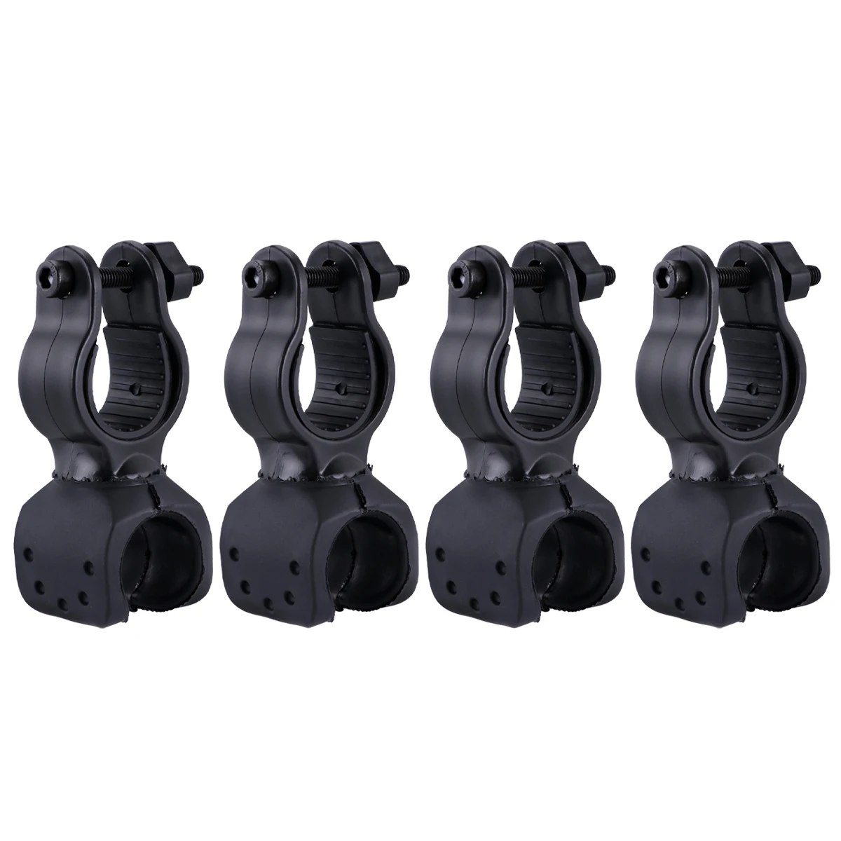 

4 pcs Flashlight Holder Rotatable Mount Clip Handlebar Torch Rack Screw Buckle Easy Flashlight Bike Mount Install