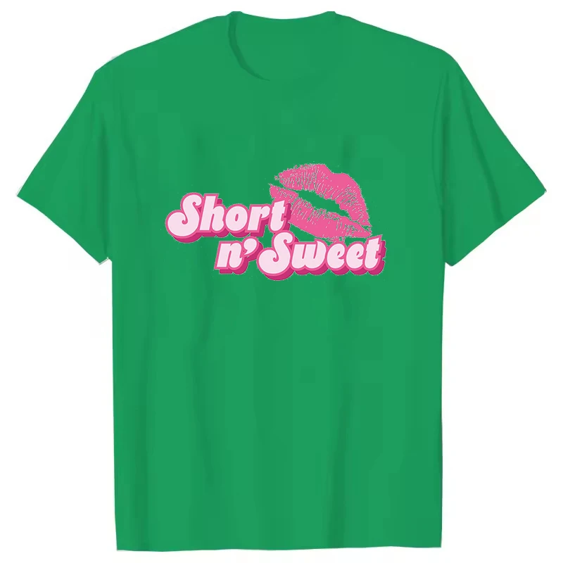 Short 'n Sweet Pattern Herren Damen T-Shirts Kurzarm Harajuku Unisex Fun Tees Sommertrend Große Größen Rundhals-Paar-Tops – Detail 3