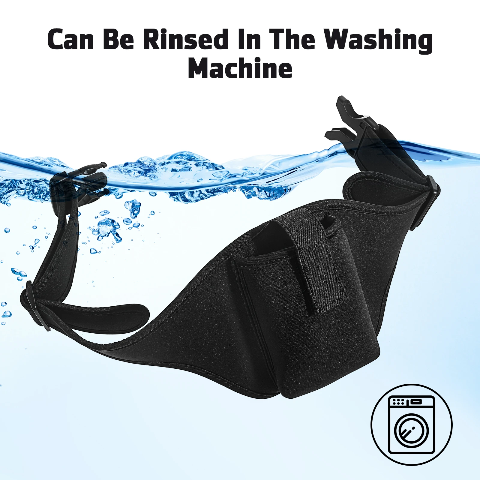 Mic Belt Fitness Waist Pack Adjustable Neoprene Microphone Carrier Bag Running Fanny Pack Mic Waist Belt Microphone Bag