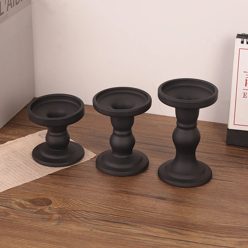 1pcs Glass Candle Holder Decor For Home Decoration Glass Candlesticks Holder Outdoor Taper Candle Holder