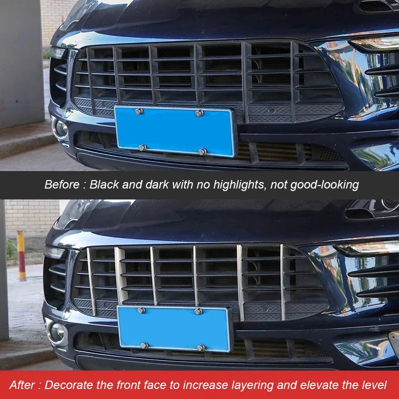 

Для Porsche Автомобильная средняя сетка, декоративная полоса для окна, внешний модифицированный стикер, аксессуары для Macan 2014 2015 2016 2017 2018