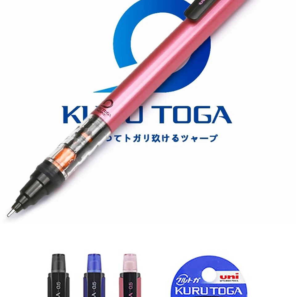 Japan UNI Druckbleistift KURUTOGA 0,5 mm nicht zerbrechlicher Bleistift Zeichnungsaktivitätsbleistift M5-452 Schulkunstbedarf – Detail 7