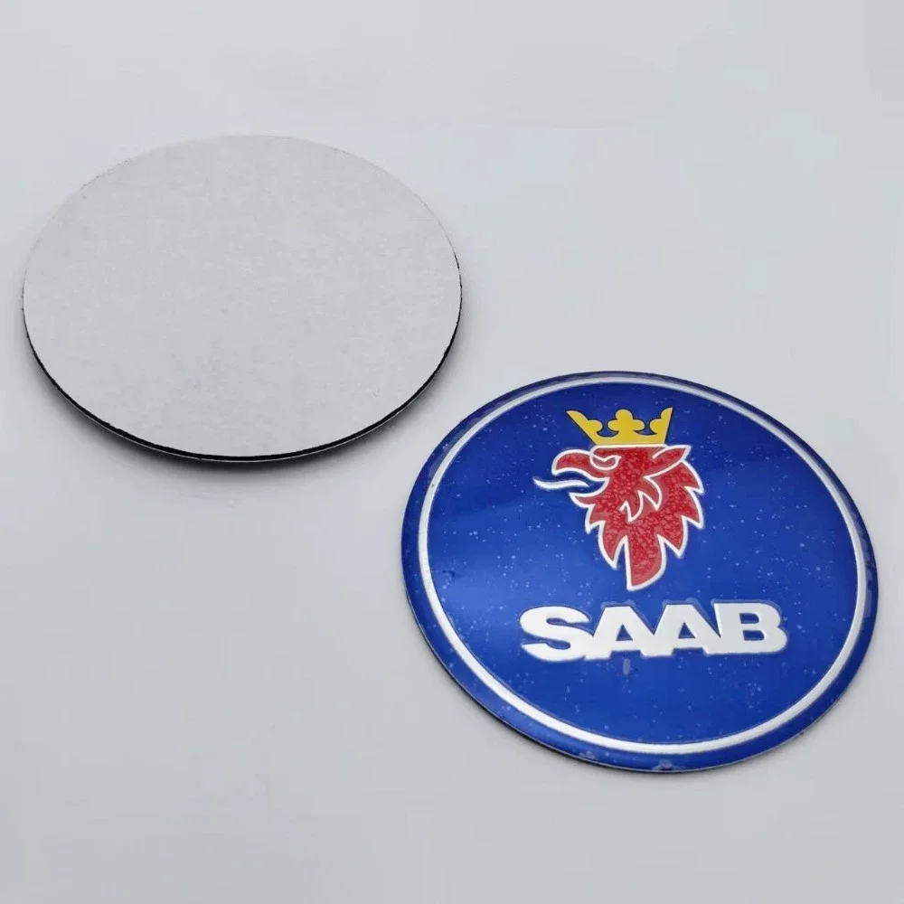 4 قطعة 56 مللي متر 60 مللي متر شعار سيارة شعار ملصقات السيارات اكسسوارات ل ساب 93 95 سيارة عجلة مركز قبعات حافة عجلات غطاء محور شارة استبدال