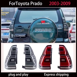 Car LED Taillight  For Toyota Prado 120 FJ120 2003-2009 Rear Running Lamp + Brake Lamp + Reverse + Dynamic Turn Signal