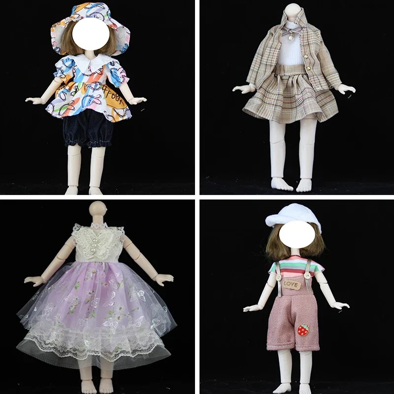 Doll Clothes 30cm Doll 1/6 BJD Doll Replacement Clothes Doll Accessories Cute Dress Set Kids Girls Toy Gift