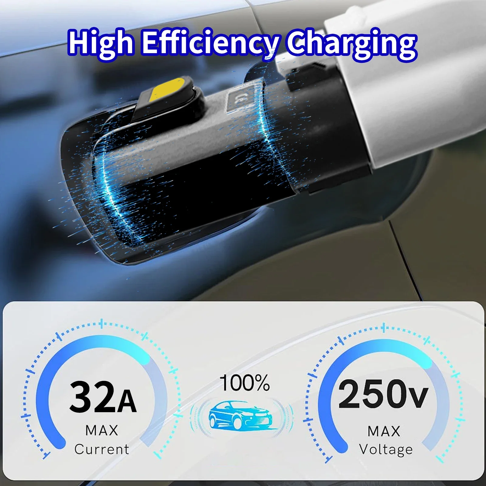 SUSUTOO EV Ładowarka Adapter Type1 do GBT SAEJ1772 do GBT Ładowarka Pasuje do GBT EV z J1772 Ładowarka 32A 1Phase