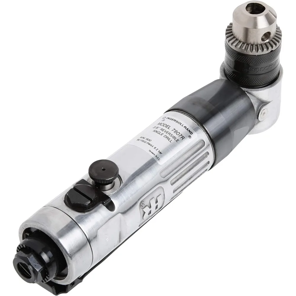 리버시블 에어 앵글 드릴 3/8 표준형 1800 RPM 조용하고 내구성 있는 멀티 크래프트 척 그리스 구동 장시간 사용 가능한 도구