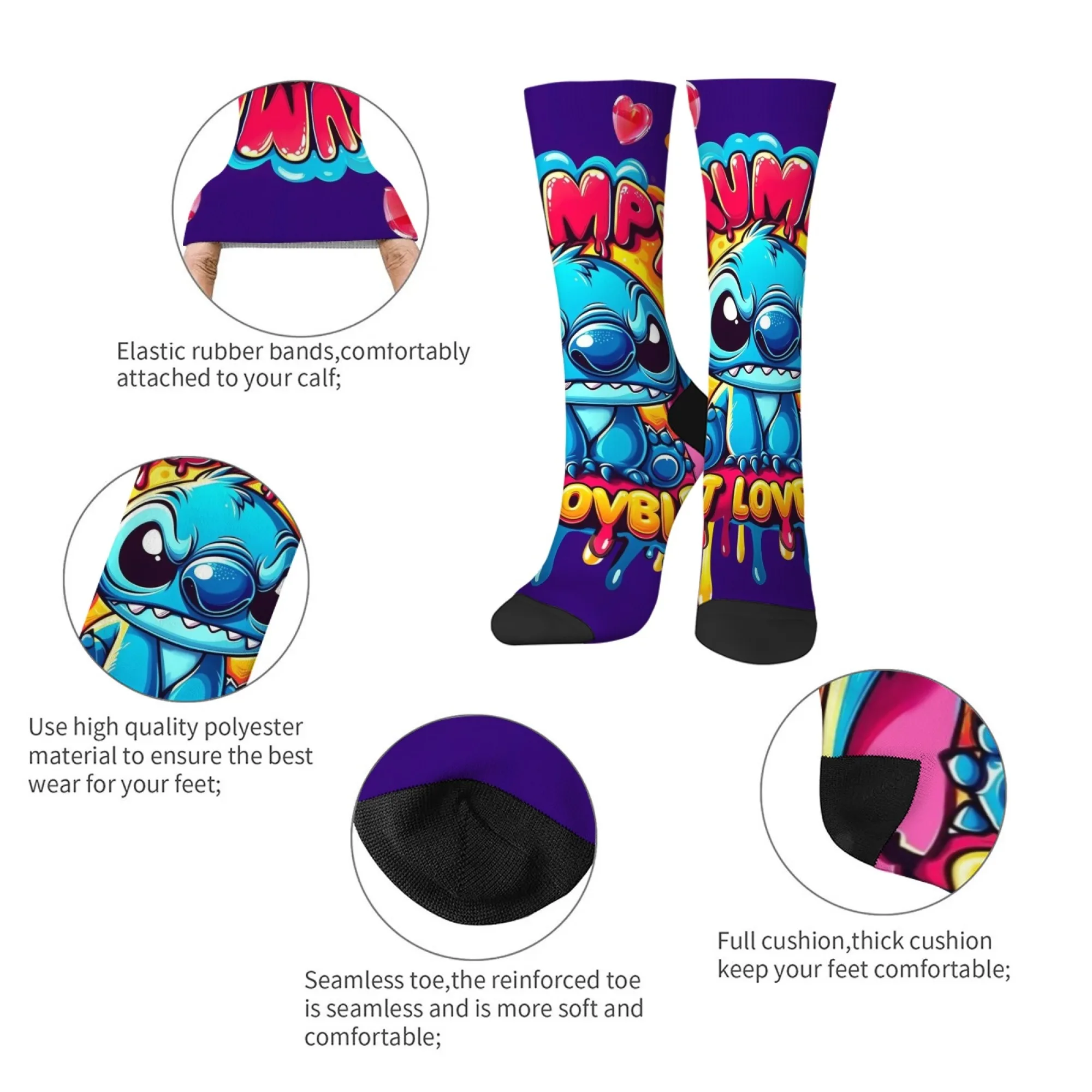 Harajuku ريترو الكرتون غرزة الجوارب الرجالية غير رسمية مريحة للتنفس عدم الانزلاق الجوارب الجدة الشارع الهيب هوب طاقم الجوارب هدية #5
