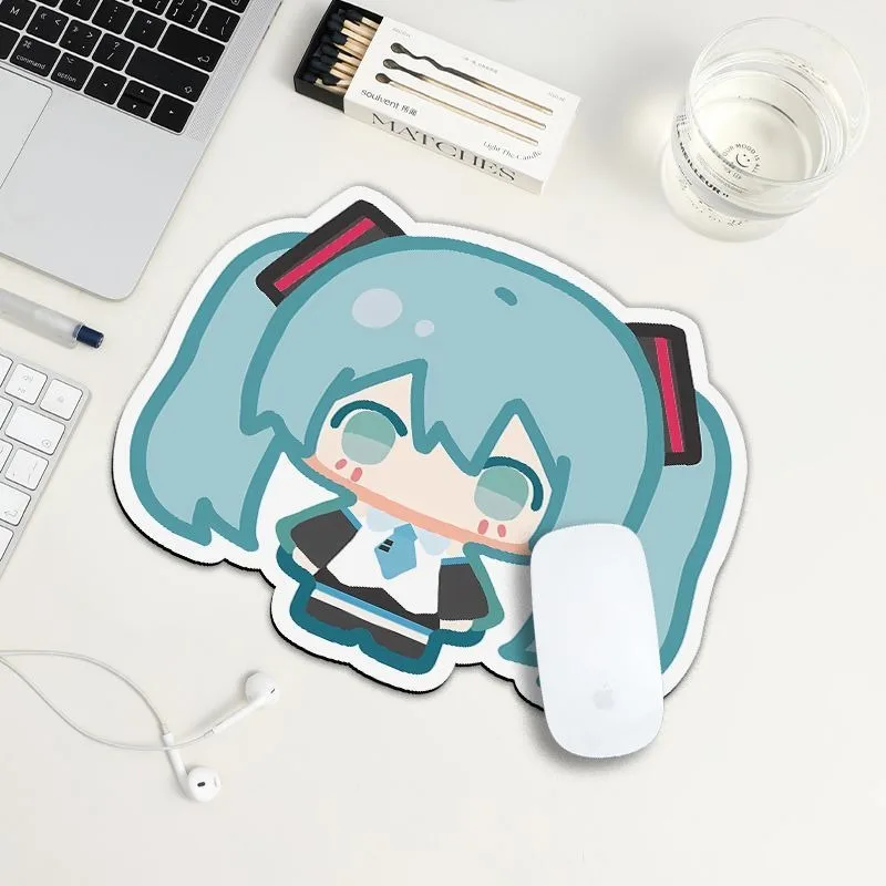 New Hatsune Miku Mouse Pad Anime Character Design Ins Desk Pad Computer Portable Gaming Keyboard Office Desk Dirty Resistant view 5