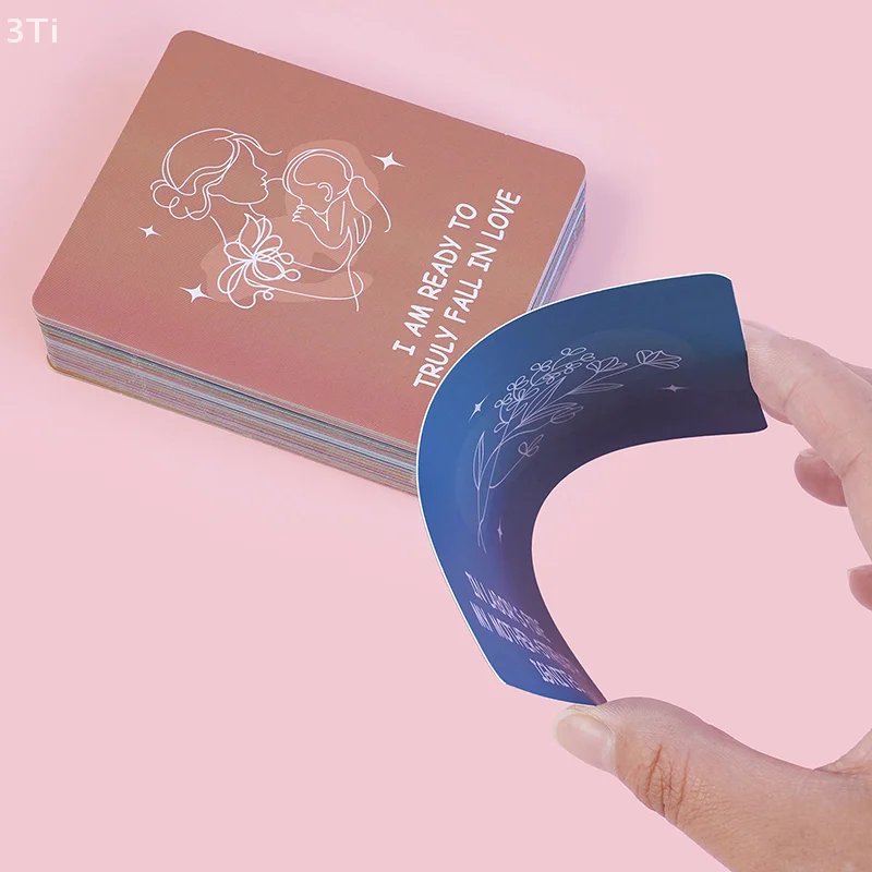 50장 임신 긍정 확언 카드, 여성과 소녀들을 위한 일일 긍정 동기 부여 카드.