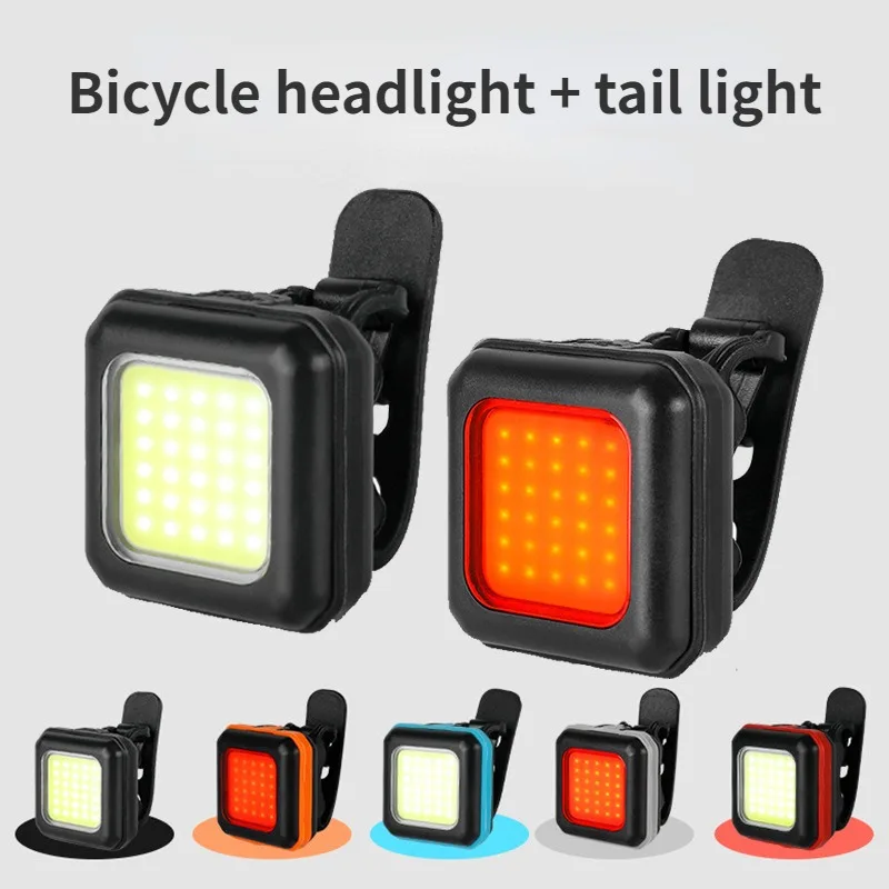 

Bicycle Front Light + Tail Light High Brightness Riding Warning Lights Multifunctional Mini Lights Three Levels Adjustable